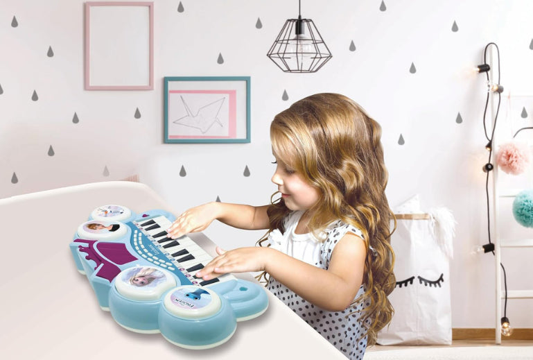 Lexibook Elektronisches Klavier – Disney Frozen – 24 Tasten – 41 × 59 × 21 cm – ab 3 Jahren – hellblau