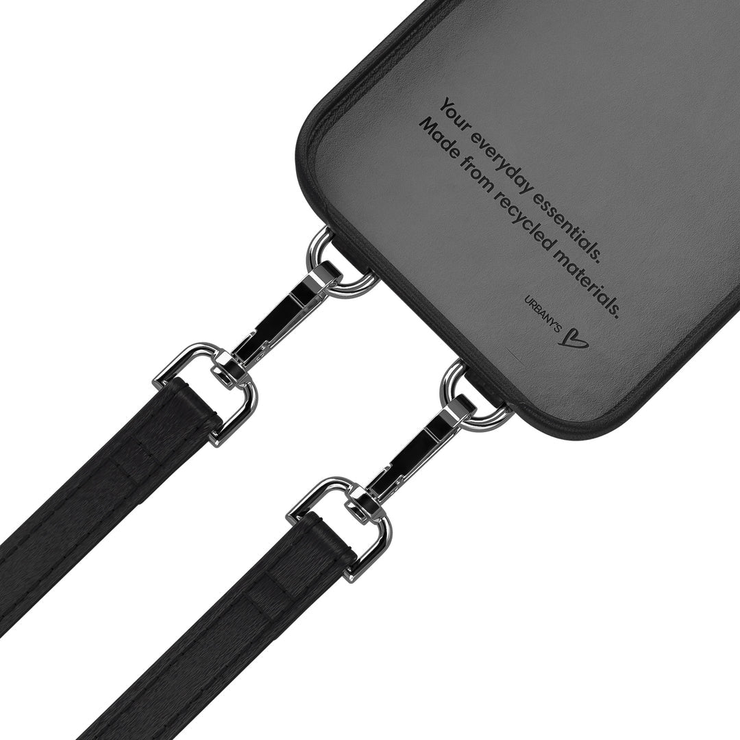 Urbany's Urbanys – Halskettenhülle Night Owl – für Apple iPhone 17 Pro Max – schwarz – mit Kordel