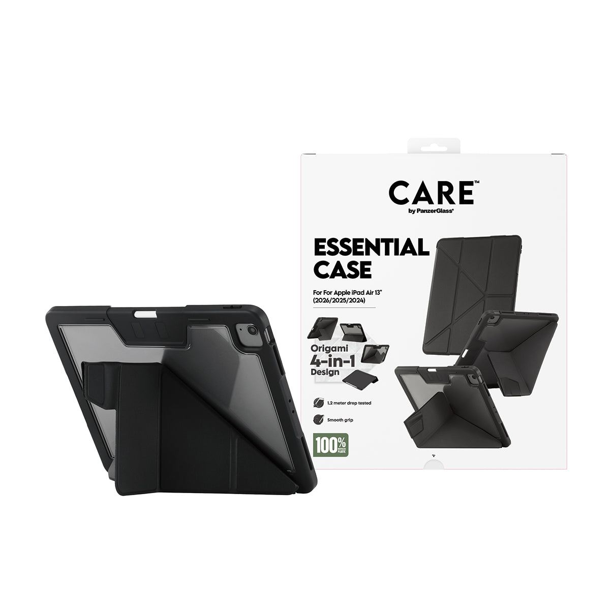 PanzerGlass CARE Essential Tablet-Hülle für iPad Air 13" (2024–2026) – Schwarz