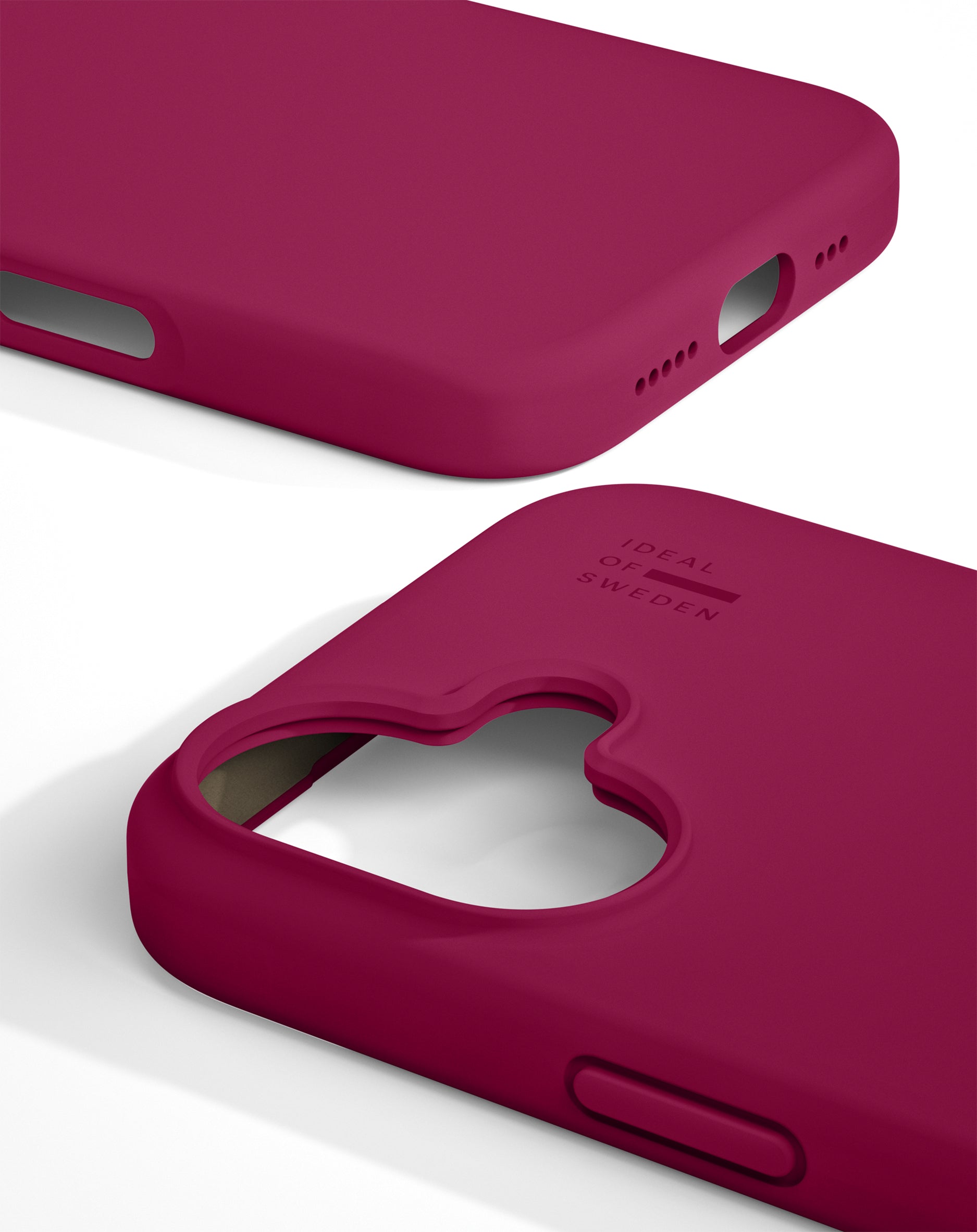 iDeal of Sweden Silikonhülle Rückcover – für Apple iPhone 16 Plus, Cranberry, bis 1,52 m sturzsicher