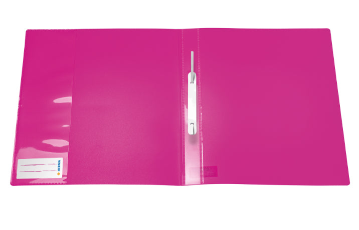 HERMA Schnellhefter – A4, PP, Neonpink, Sichttasche, 1 Stück