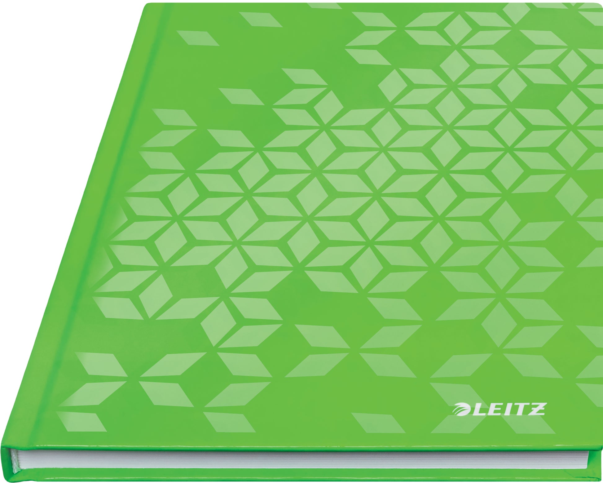 Leitz Notizbuch A5, kariert, Fadenheftung, Karton, 160 Seiten, ohne Perforation, 90 g/m² – grün