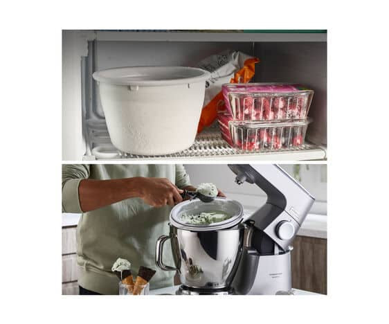 Kenwood Eisbereiter KAX71.000WH – 1 l, für Chef-Serien, z. B. Chef Major Premier, Chef Sense, Cooking Chef