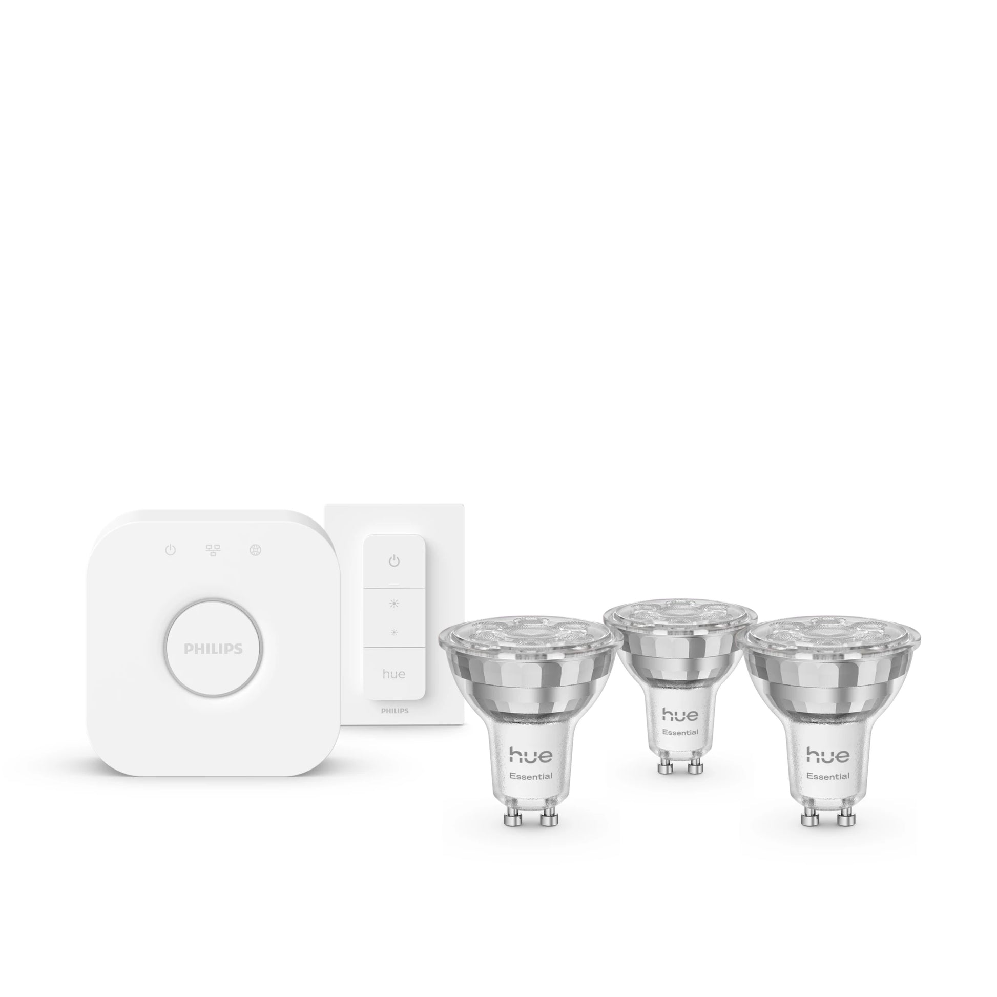 Philips by Signify Philips Hue Basis – Smart-Leuchtmittel – GU10, 345 lm, Mehrfarbig, 2’200–6’500 K – 3er-Set