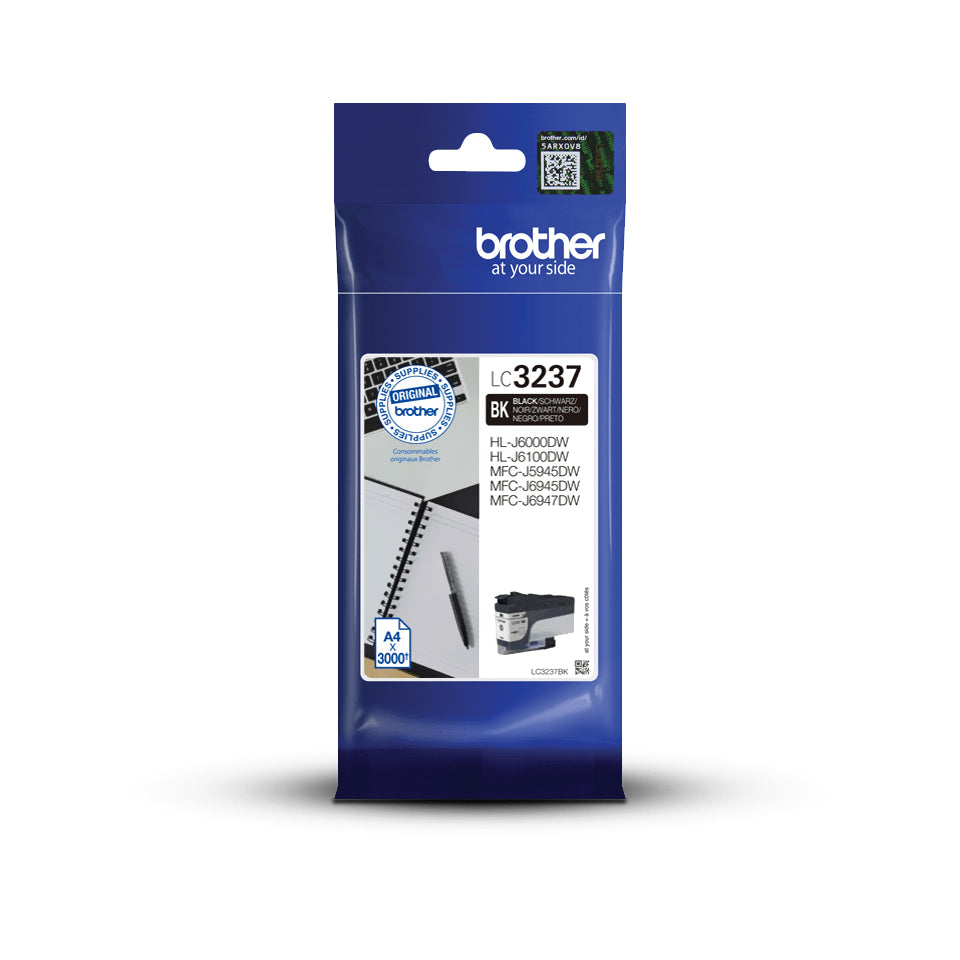 Brother LC3237BK Schwarz Tintenpatrone (Original) – 1'500 Seiten