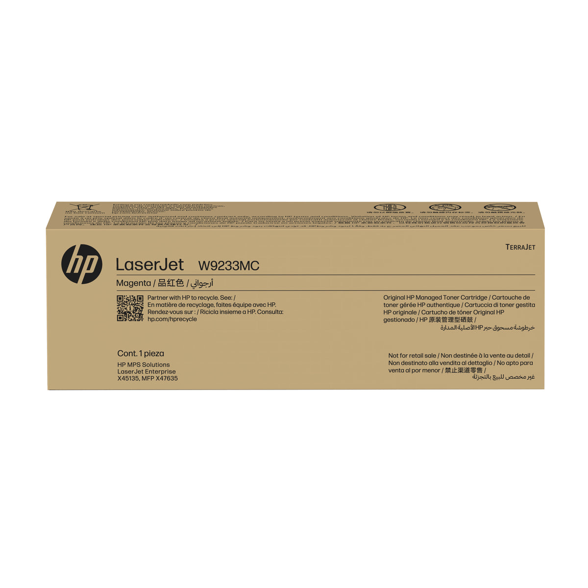 HP W9233MC Magenta Toner – Original Managed – 8'000 Seiten