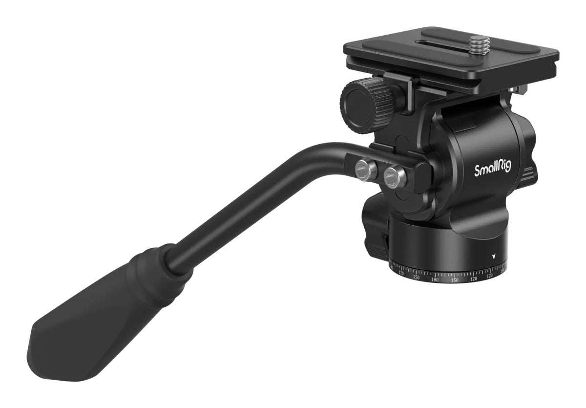 SmallRig CH10 Fluidkopf – 3 kg Traglast, 7,5 cm Höhe, Sockeldurchmesser 3,7 cm, 1/4" – Schwarz