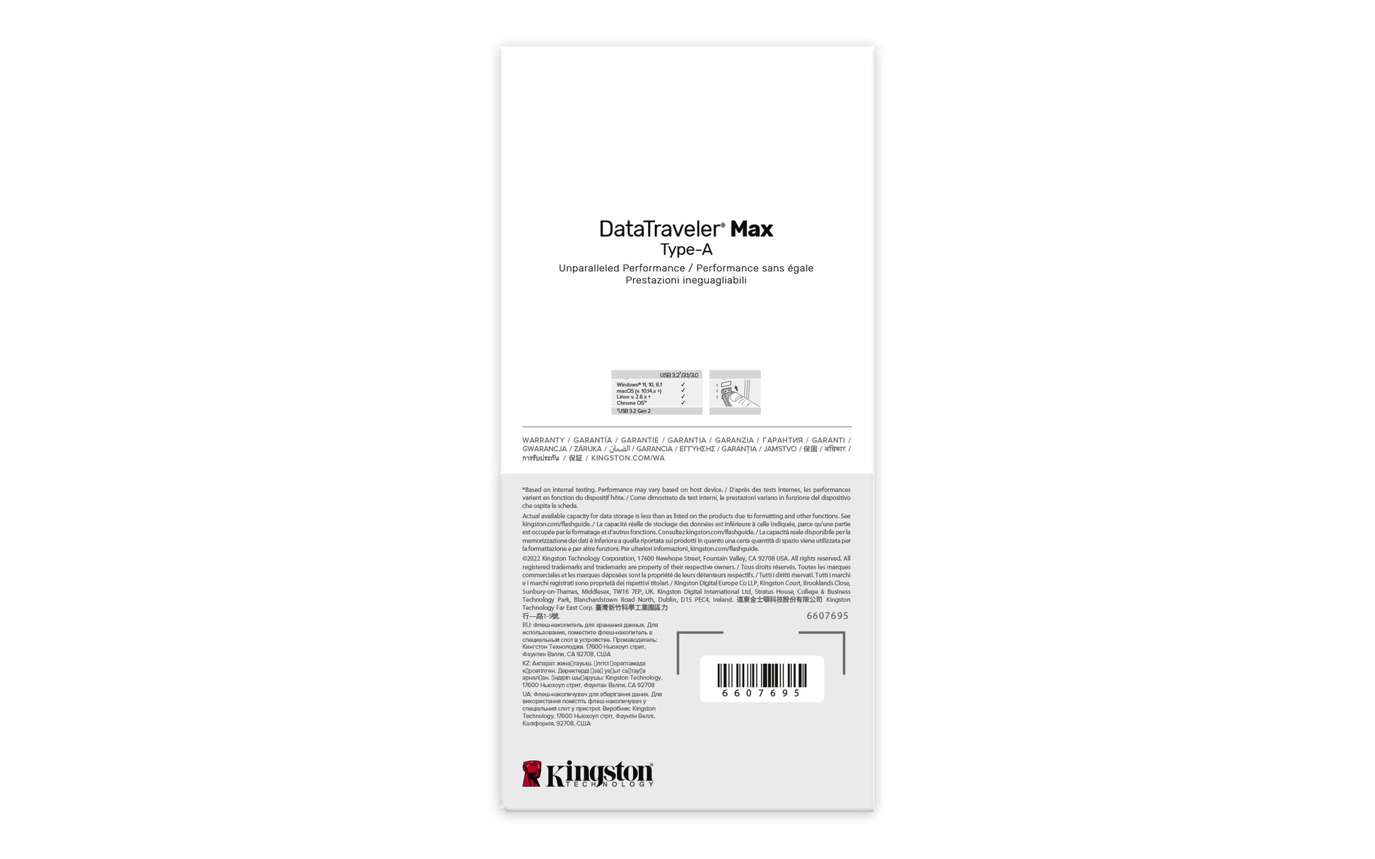 Kingston Technology Kingston DataTraveler Max USB-Stick – 1 TB, USB 3.2 Gen 2 Typ-A, 1'000/900 MB/s