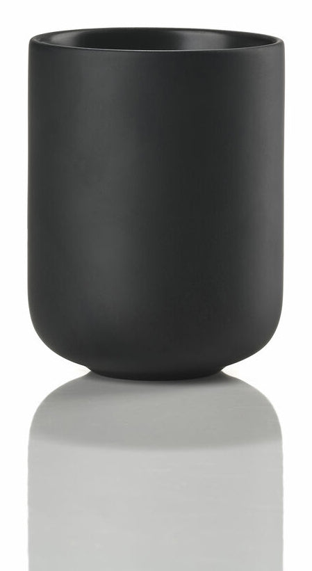 Zone Denmark Sensu Zahnputzbecher – Keramik, Ø7,4×9,5 cm, Schwarz