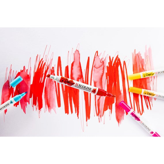 Talens Ecoline Duotip Filzstifte, Doppelspitze – 3 Farben