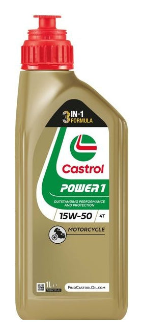 Castrol Power 1 4T Motoröl 15W-50 – für Motorrad – 1 l