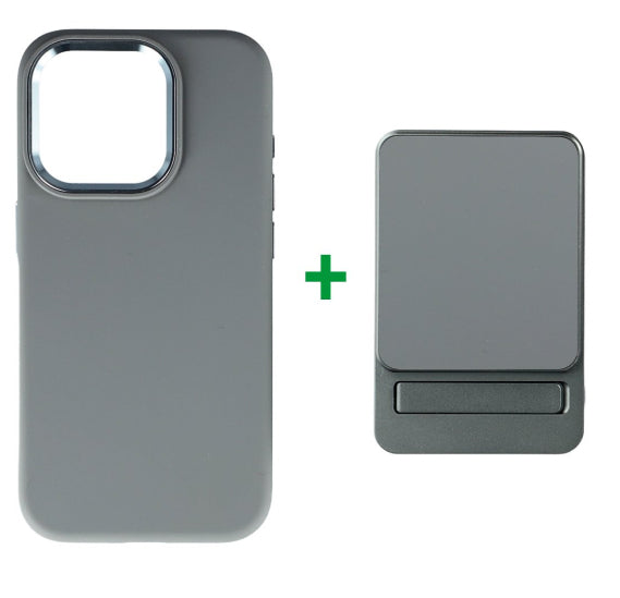 4smarts MagSafe Powerbank 5000 mAh, PD 22,5 W, 2× USB-C, mit Display, für iPhone (MagSafe), Grau