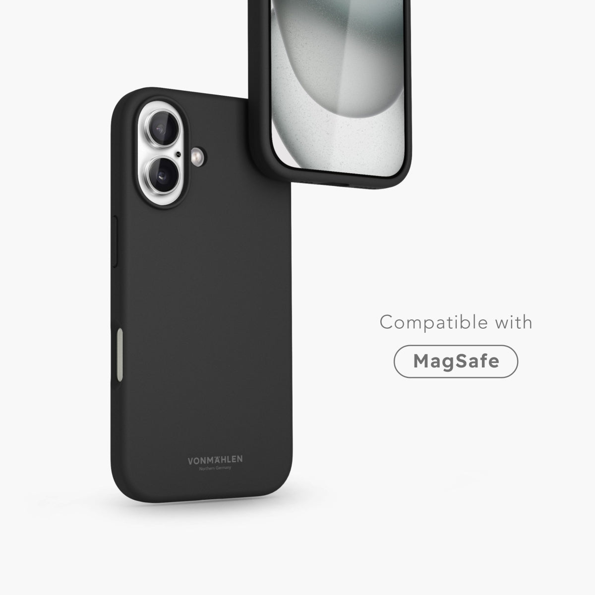 Vonmählen Backcover – für Apple iPhone 16, MagSafe, Silikon, Schwarz
