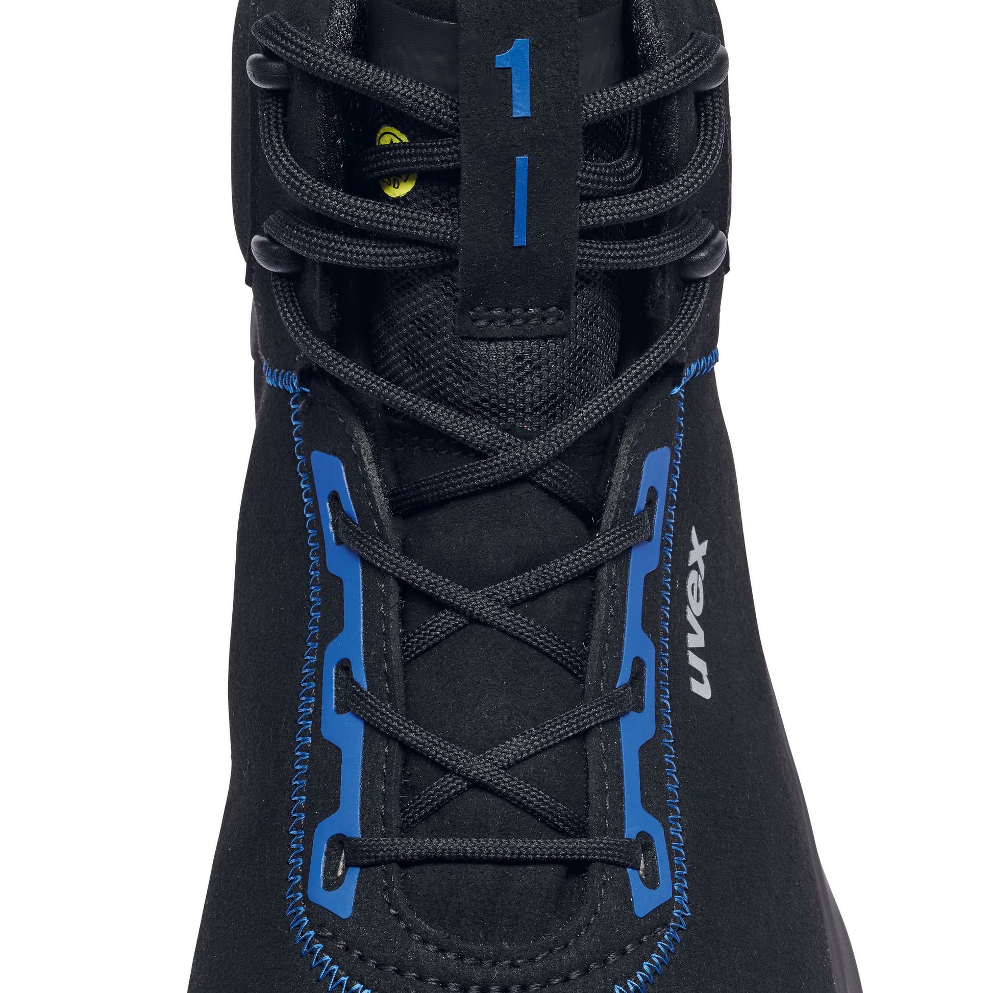 Uvex 1 x-craft Sicherheitsstiefel S2 – Schwarz/Blau – Grösse 52, Weite 11