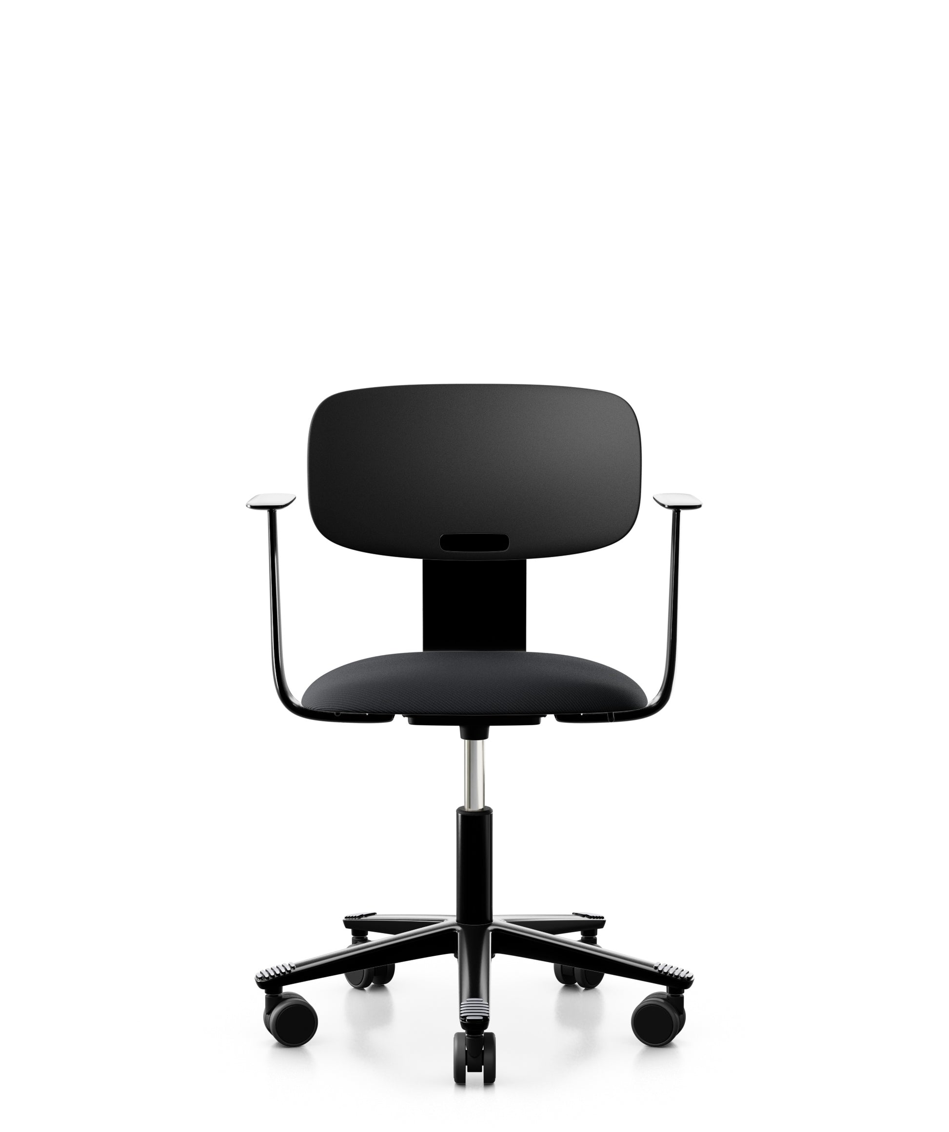 HÅG Bürostuhl Tion 2140 – Gesamthöhe 79,3 cm, Aluminium-Fuss, Schwarz