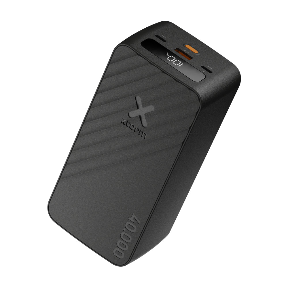 Xtorm Go2 Powerbank 40'000 mAh – 45 W PD, 2× USB-C, 1× USB-A, schwarz
