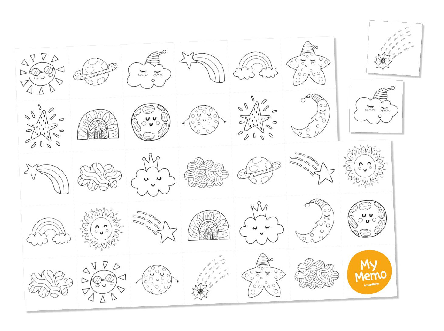 Trendform Tischset – Papier, mehrfarbig, 42 × 29,7 cm