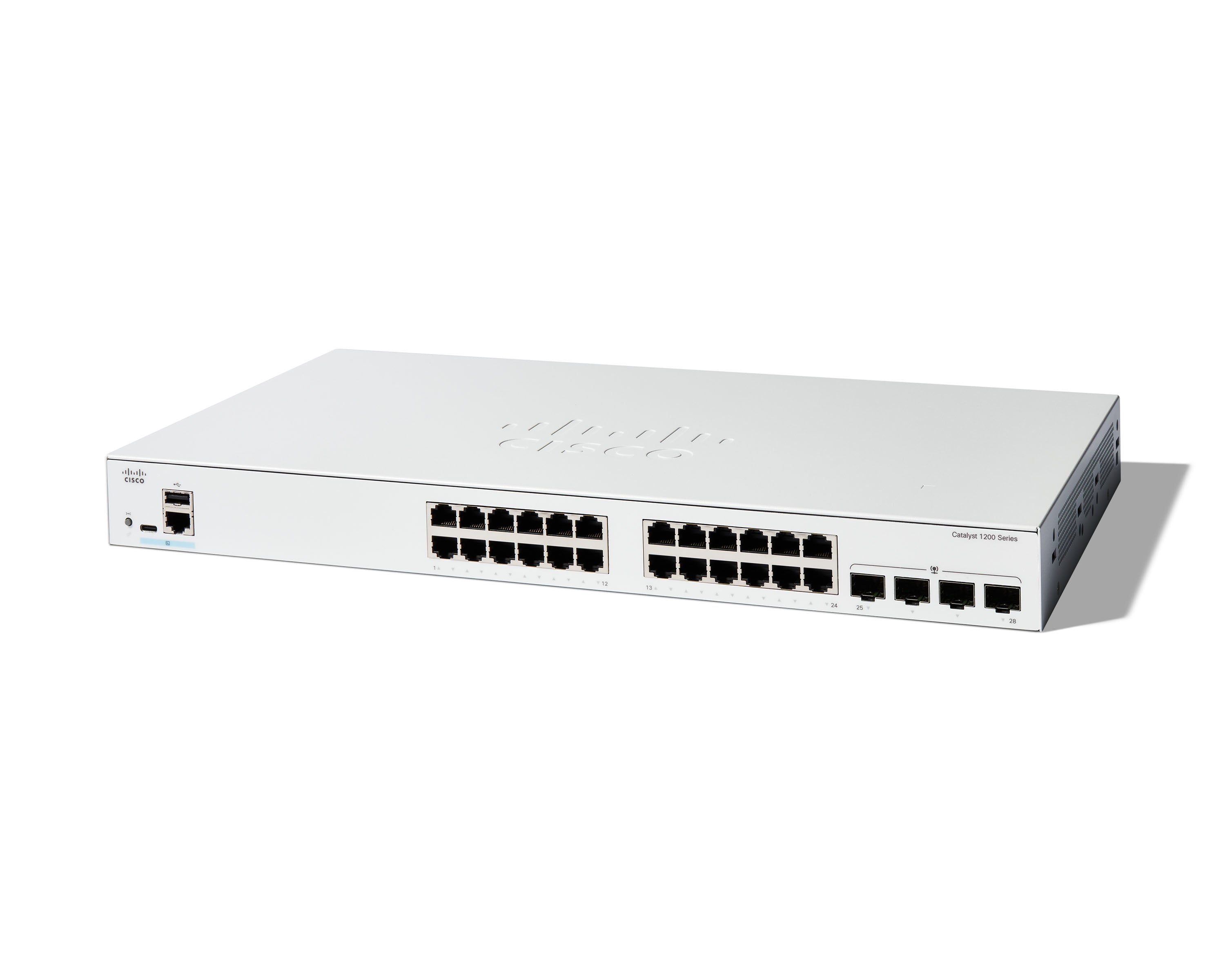 Cisco Catalyst C1200-24T-4G-RF – Managed Switch – 24×GbE, 4×SFP, L2/L3, 19" Rack