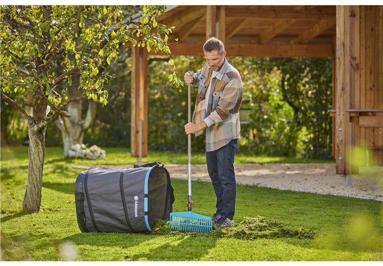 Gardena Mehrzweckbeutel PopUp – 130 l, Recycling-Kunststoff, Schwarz, Grün, 460 × 600 × 460 mm