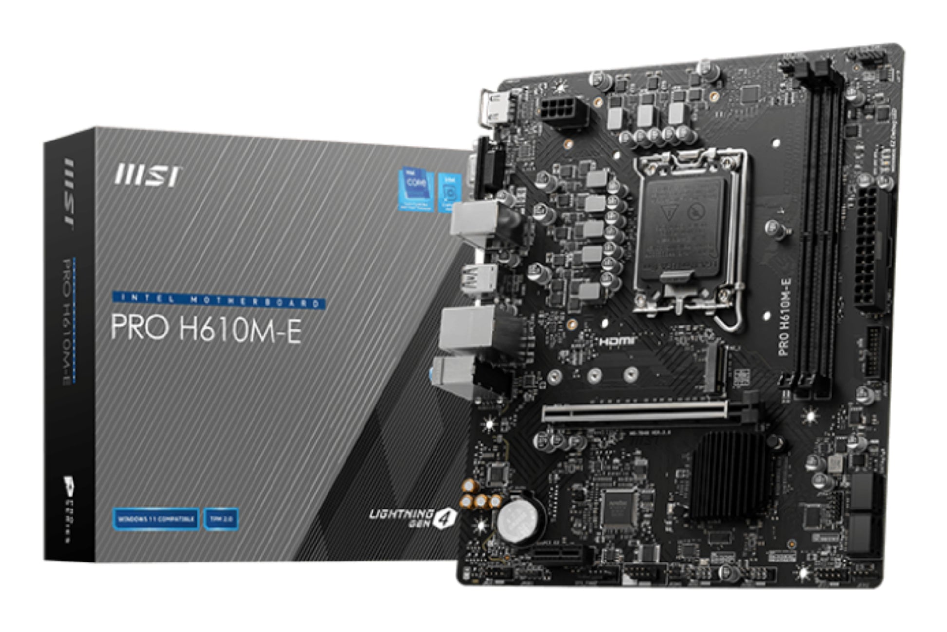 MSI PRO H610M-E – Mainboard – LGA 1700, Intel H610, mATX, DDR5, 96 GB
