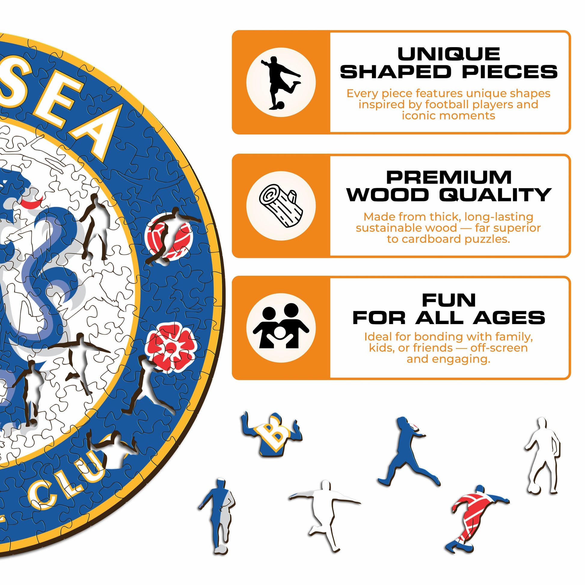 Iconic Puzzles Chelsea FC - Logo – Logikspiel, ab 10 Jahren, 180 Min