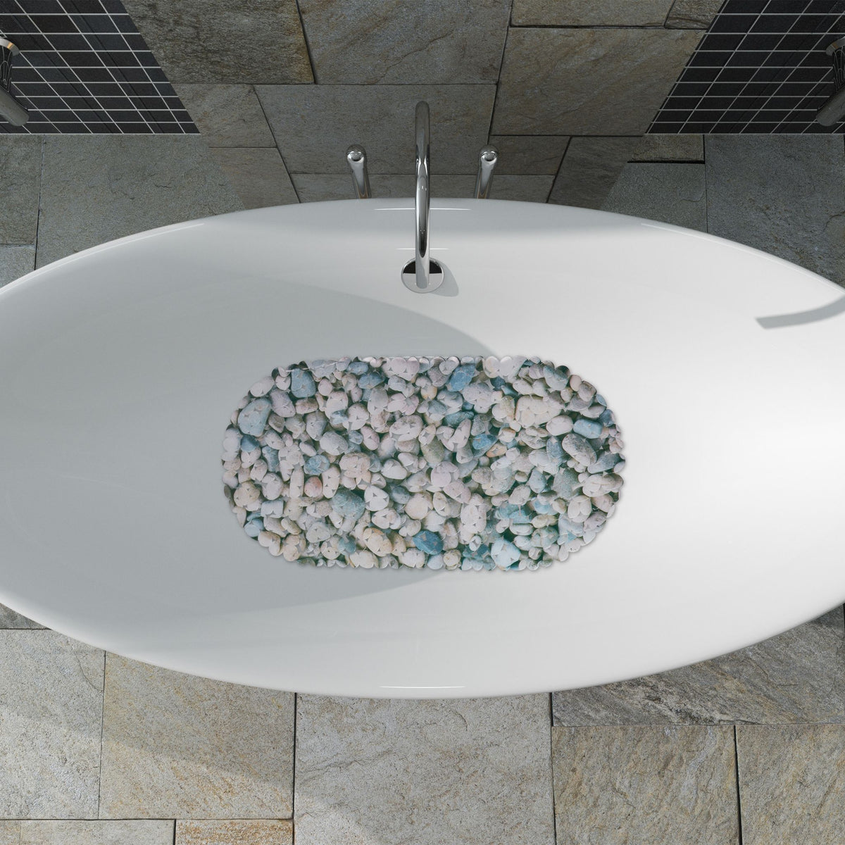 Relaxdays Badewanneneinlage – 36×68×0,5 cm, Polyvinylchlorid (PVC), für Badewanne, Anthrazit