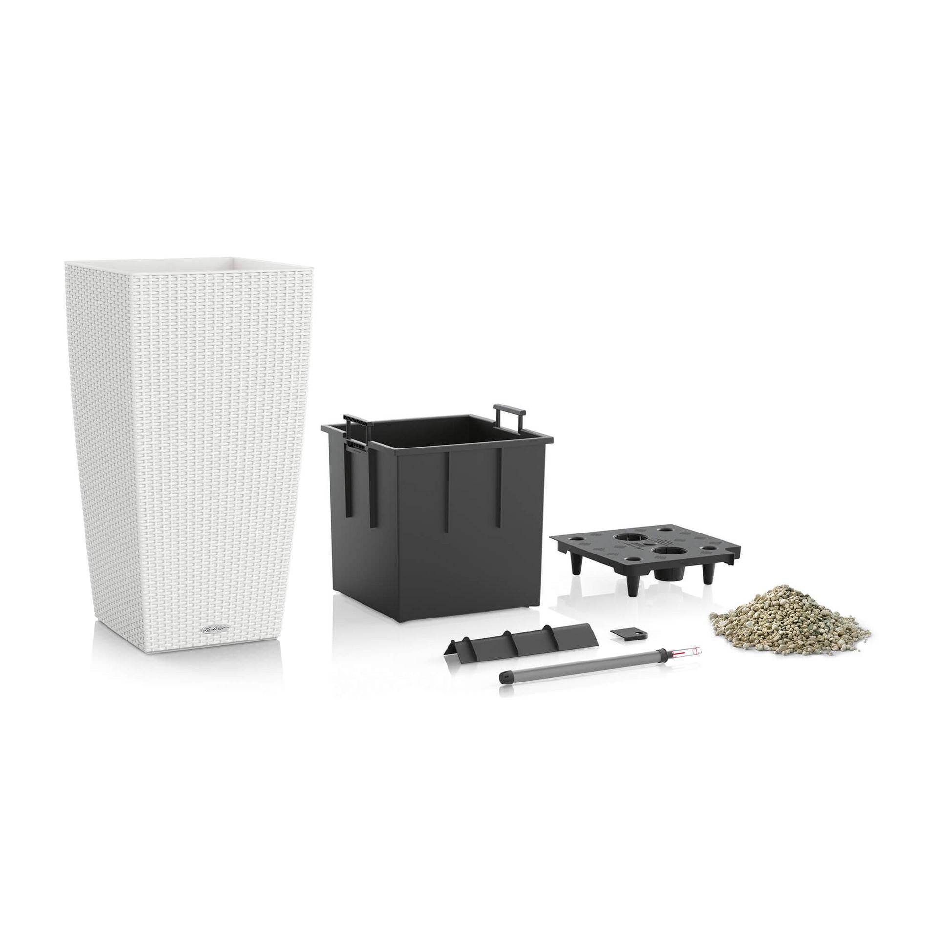 LECHUZA Pflanzgefäss – 31 l, 39,5 × 75,5 × 39,5 cm – Kunststoff, Graphit