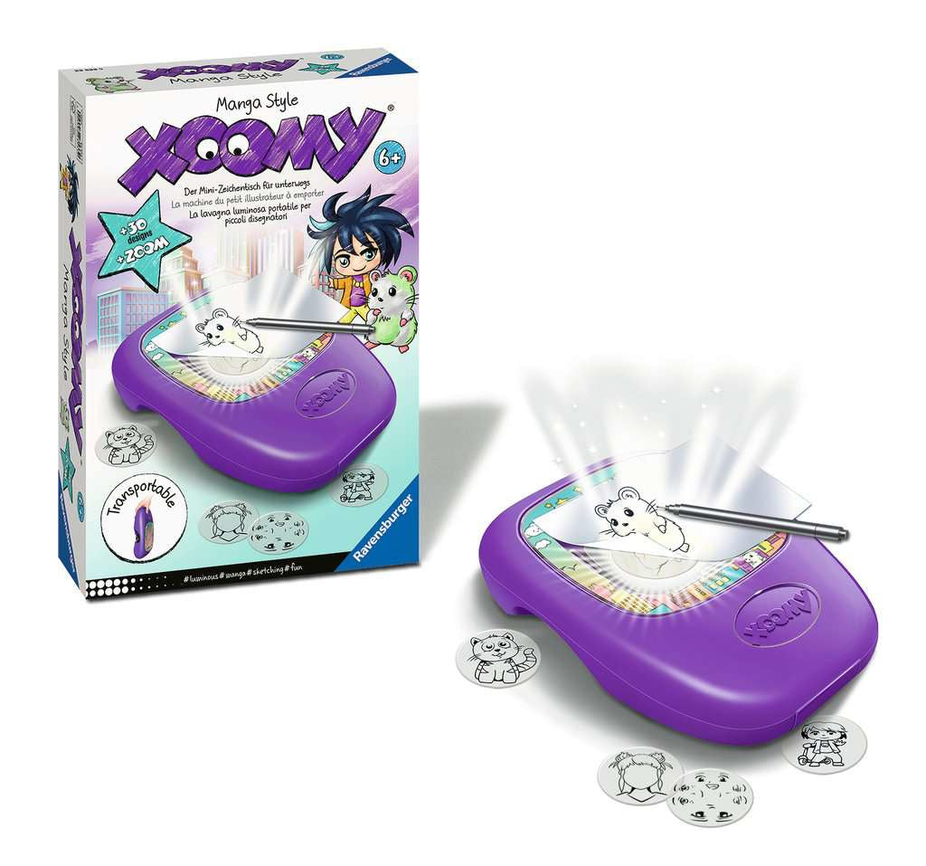 Ravensburger Xoomy Midi Manga Style Zeichentafel – Manga – ab 6 Jahren – Kunststoff, Karton – mehrfarbig