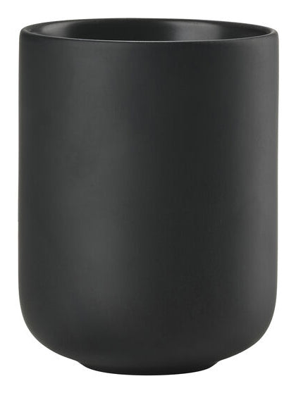 Zone Denmark Sensu Zahnputzbecher – Keramik, Ø7,4×9,5 cm, Schwarz