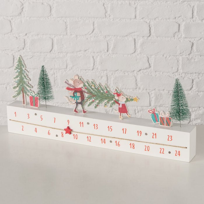 Boltze Adventskalender – Weihnachten – 12-teilig – 46,5 × 4,5 × 19,5 cm