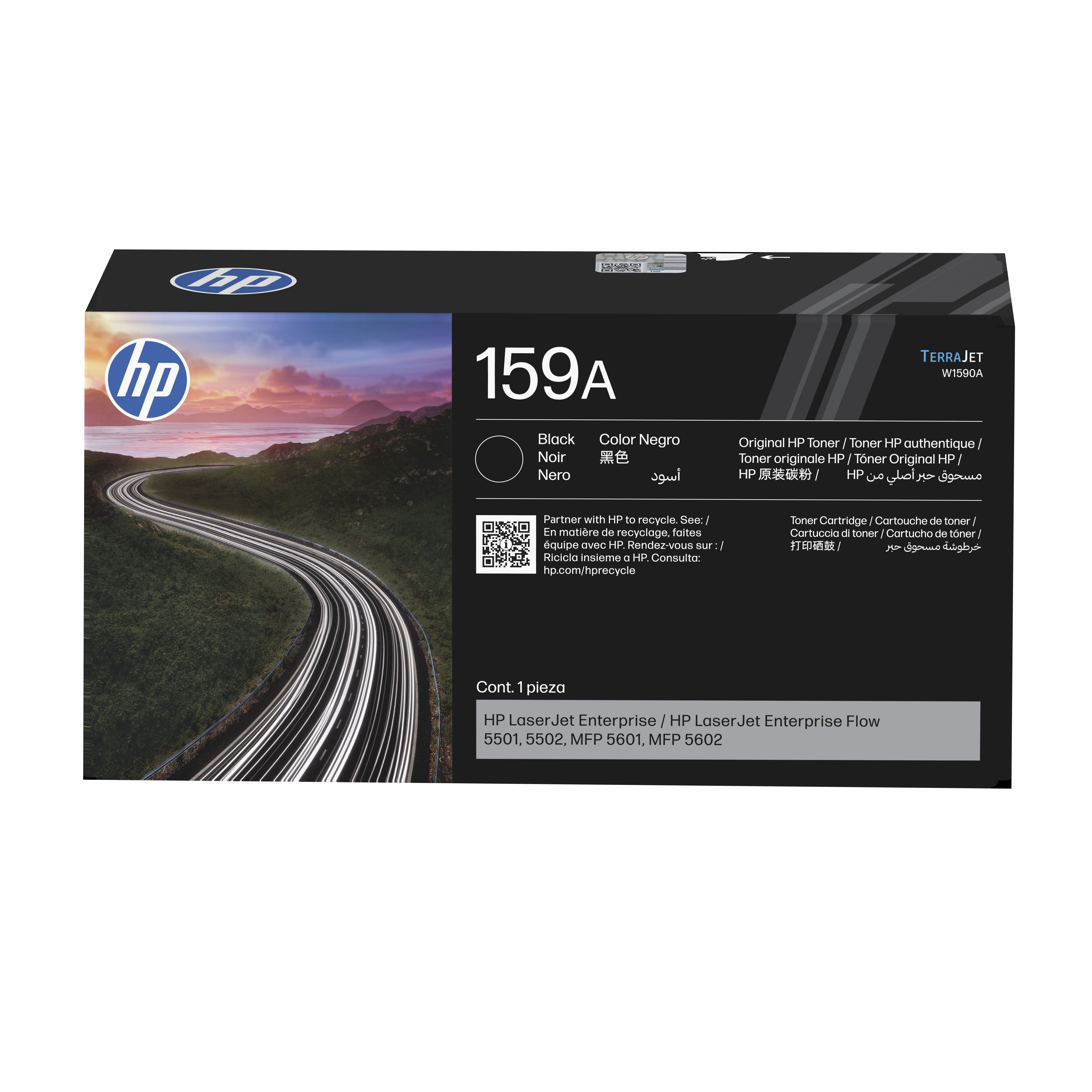 HP 159A Schwarz Toner – Original – 5'000 Seiten – für HP LaserJet Enterprise Flow 5501/5502/MFP 5601
