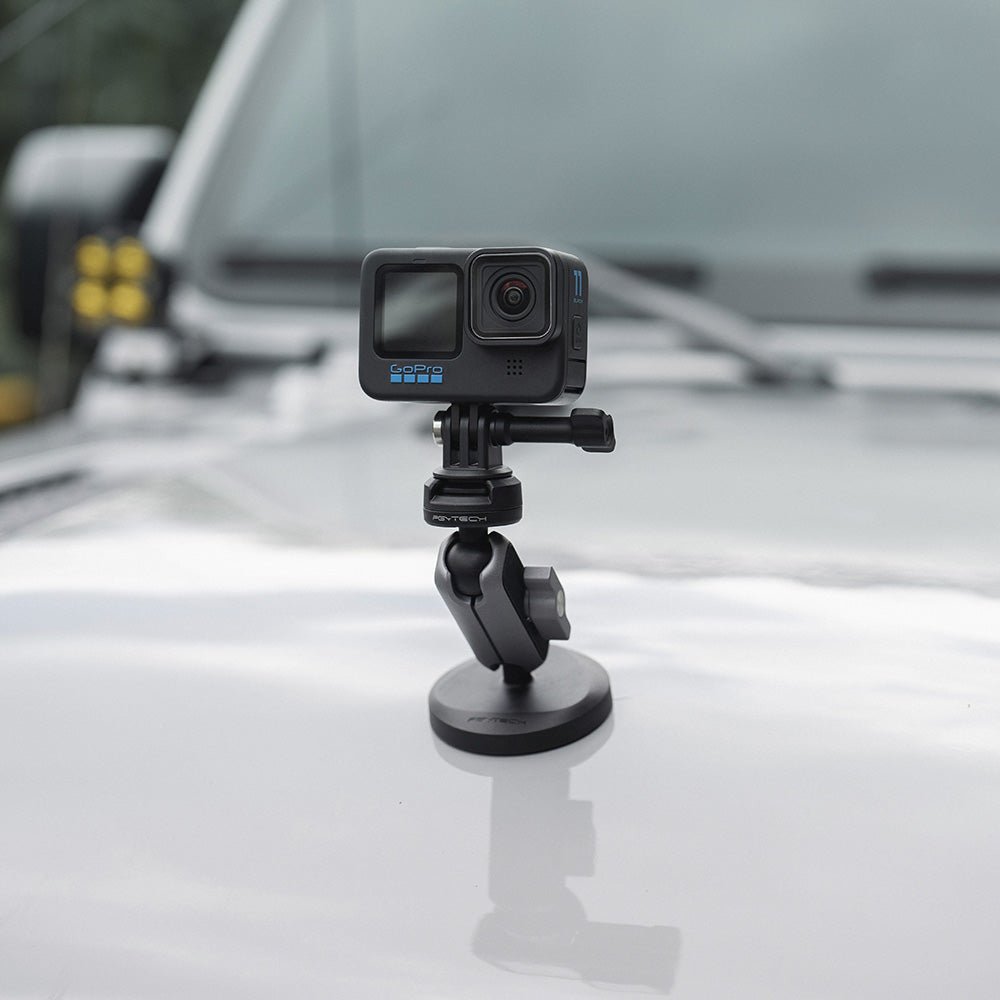PGYTECH CapLock P-GM-220 Halterung – 360° Drehbar, 169 g, Aluminium – für Actioncams – Silber