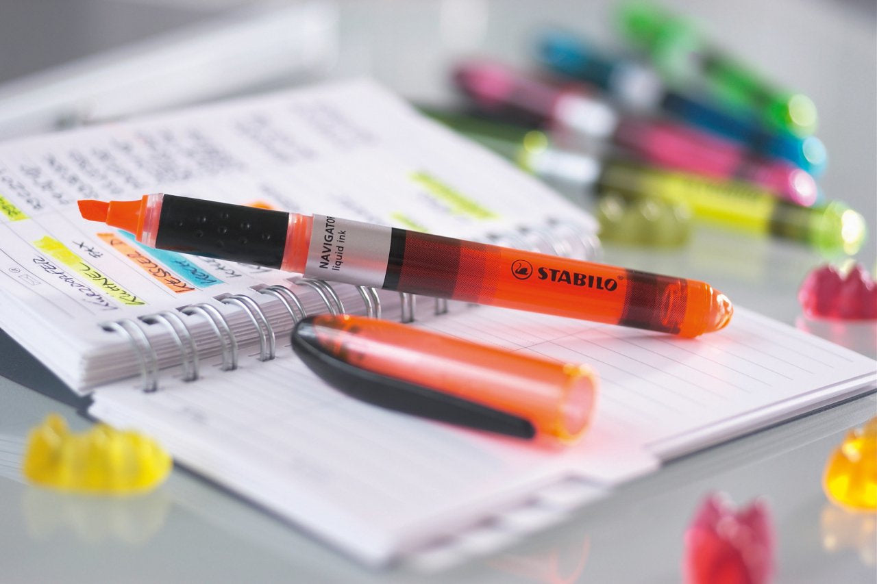 STABILO NAVIGATOR Textmarker – 10er Set, Farben: Grün, Strichstärke 2–5 mm