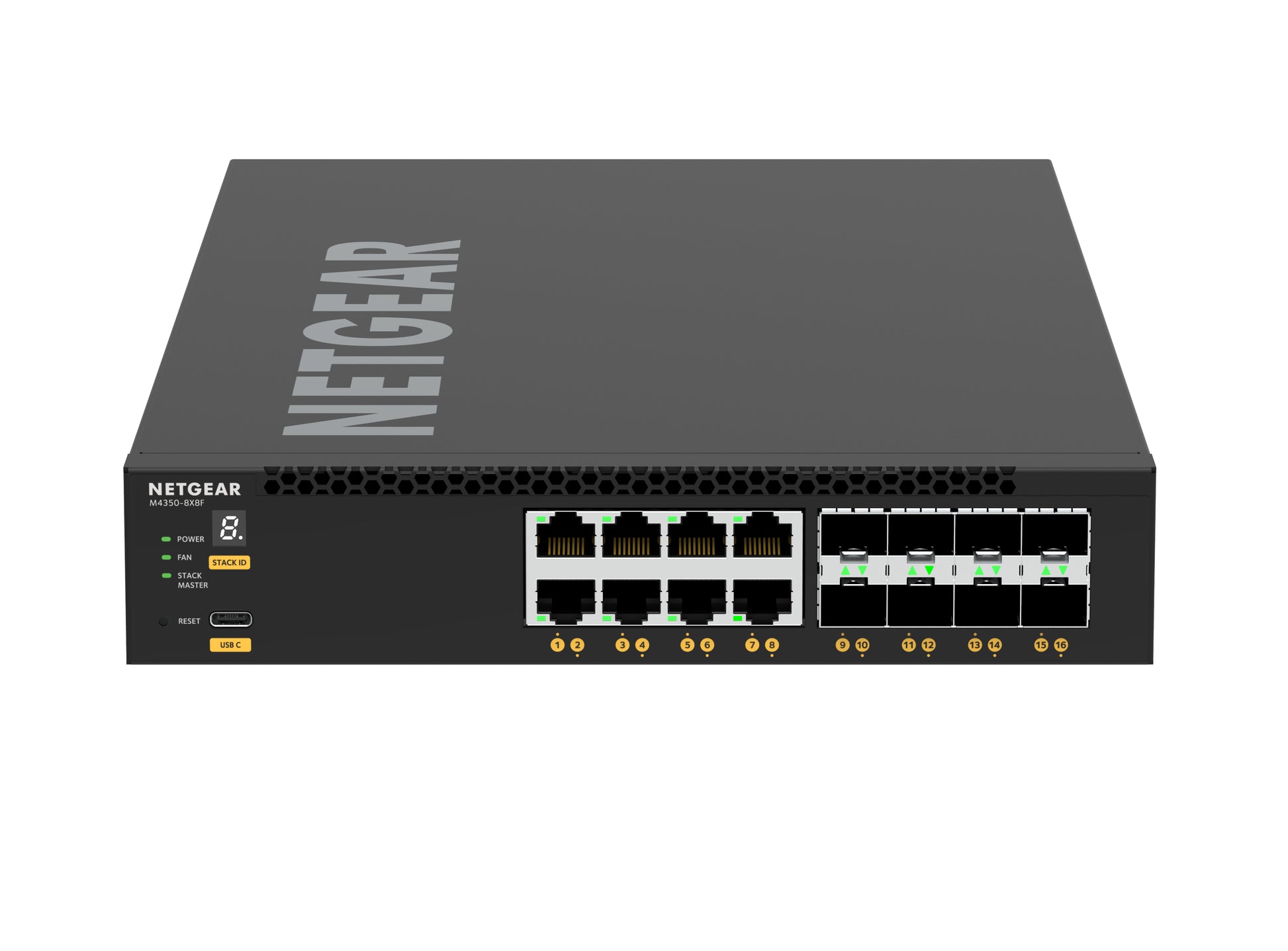 NETGEAR M4350-8X8F – Managed Switch – 8×10G RJ45, 8×SFP+, L3, 1U