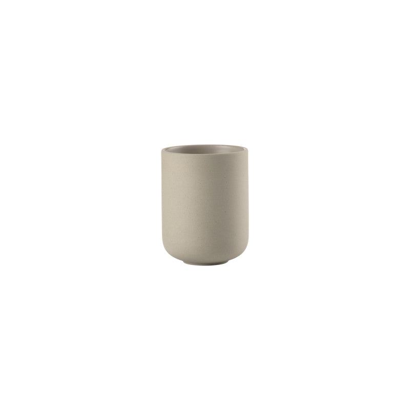 Zone Denmark Zahnbürstenhalter Sensu – Steingut, Ø7,4×9,5 cm, Taupe