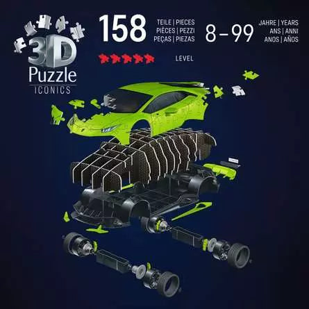 Ravensburger Iconics Lamborghini Huracán EVO-Grün – Knobelbox, ab 8 Jahren, mehrsprachig