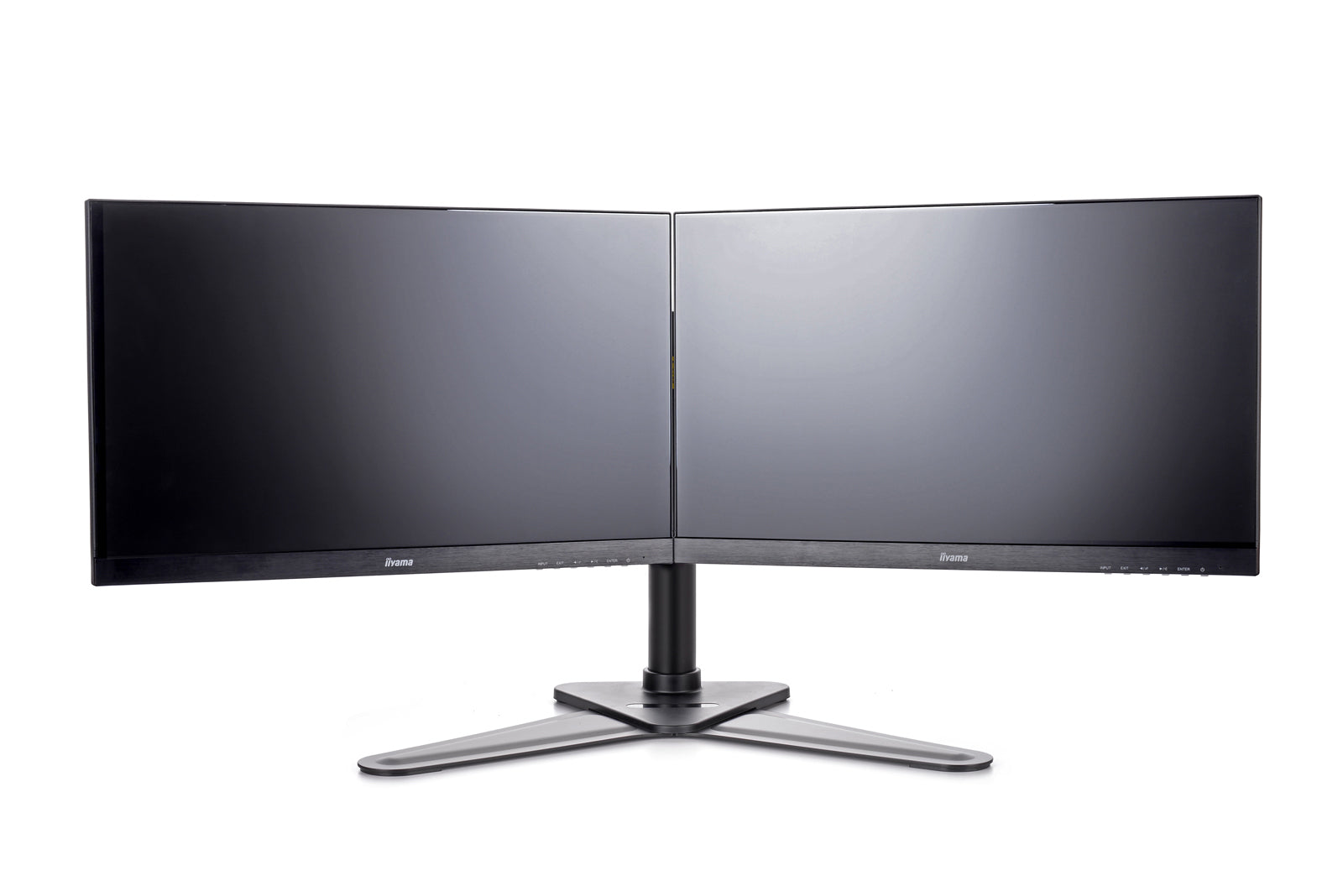iiyama Monitorarm Tischhalterung – Klemme/Durchführung – 2 Monitore – 10–30" – VESA 75×75/100×100 mm – bis 1