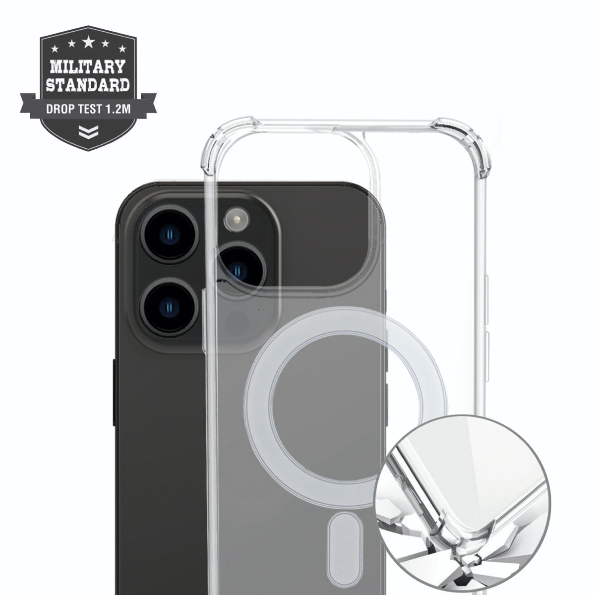 4smarts Ibiza Backcover – für Apple iPhone 15 Plus, MagSafe, PC+TPU, Transparent