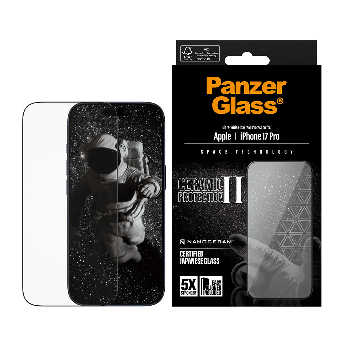 PanzerGlass Backcover Ceramic II – für Apple iPhone 17 Pro – stossfest