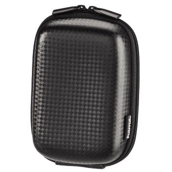 Hama Hardcase Carbon Style Kameratasche – Innen 70 × 40 × 105 mm – Schwarz