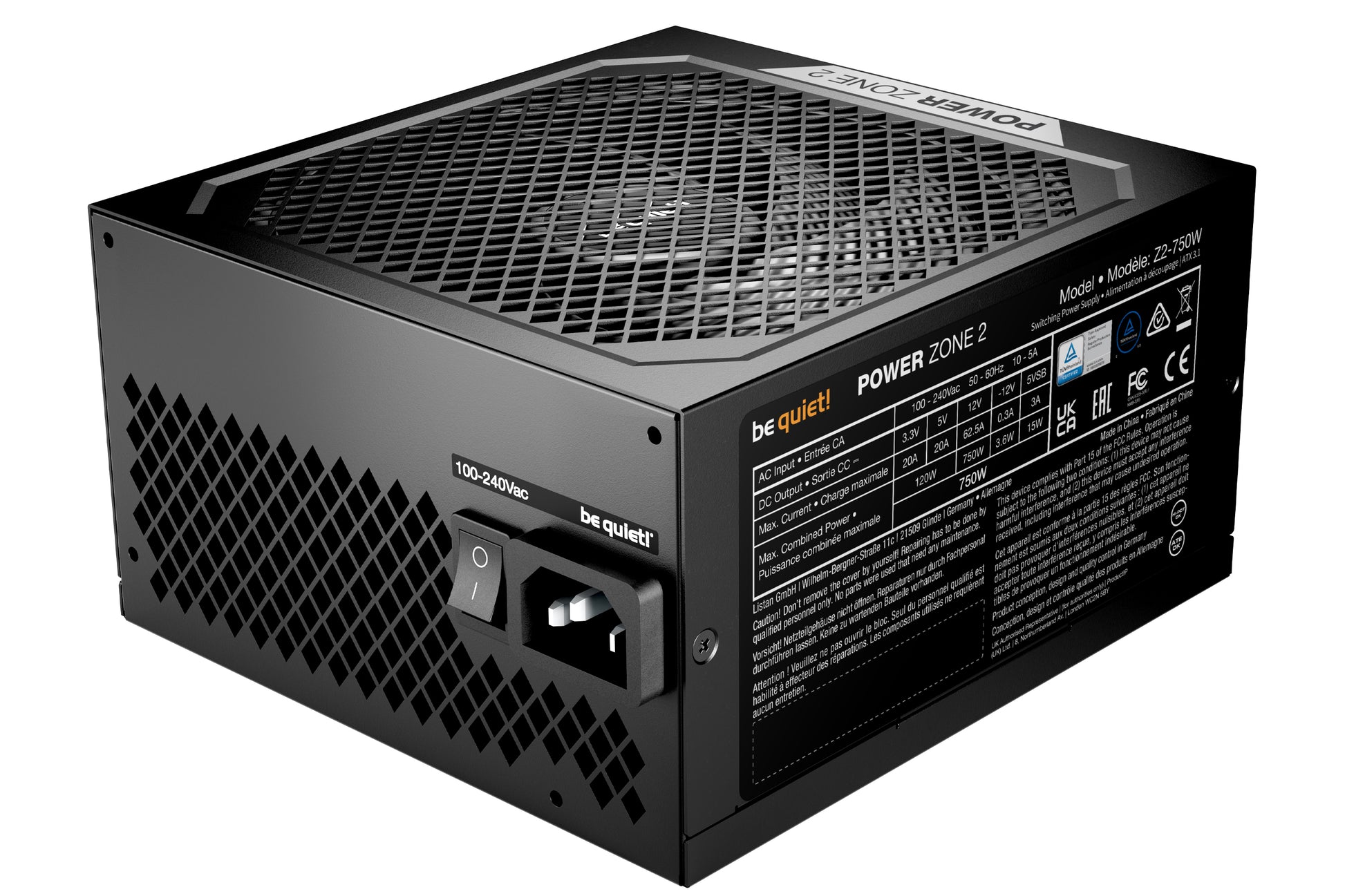 be quiet! be quiet POWER ZONE 2 ATX-Netzteil 750 W 80 PLUS Platinum – vollmodular, ATX 3,1, EPS 2,92, 12VHPWR