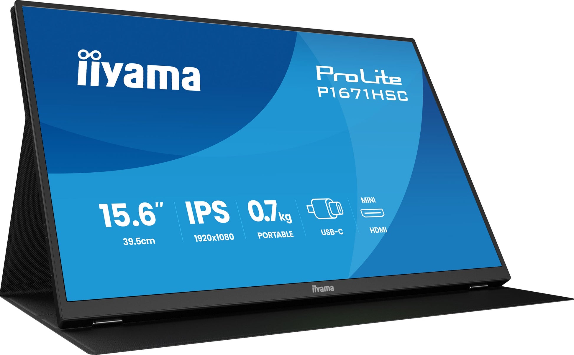 iiyama ProLite P1671HSC-B1 – Monitor, 15,6" 1920 × 1080 (Full HD), IPS, 250 cd/m²