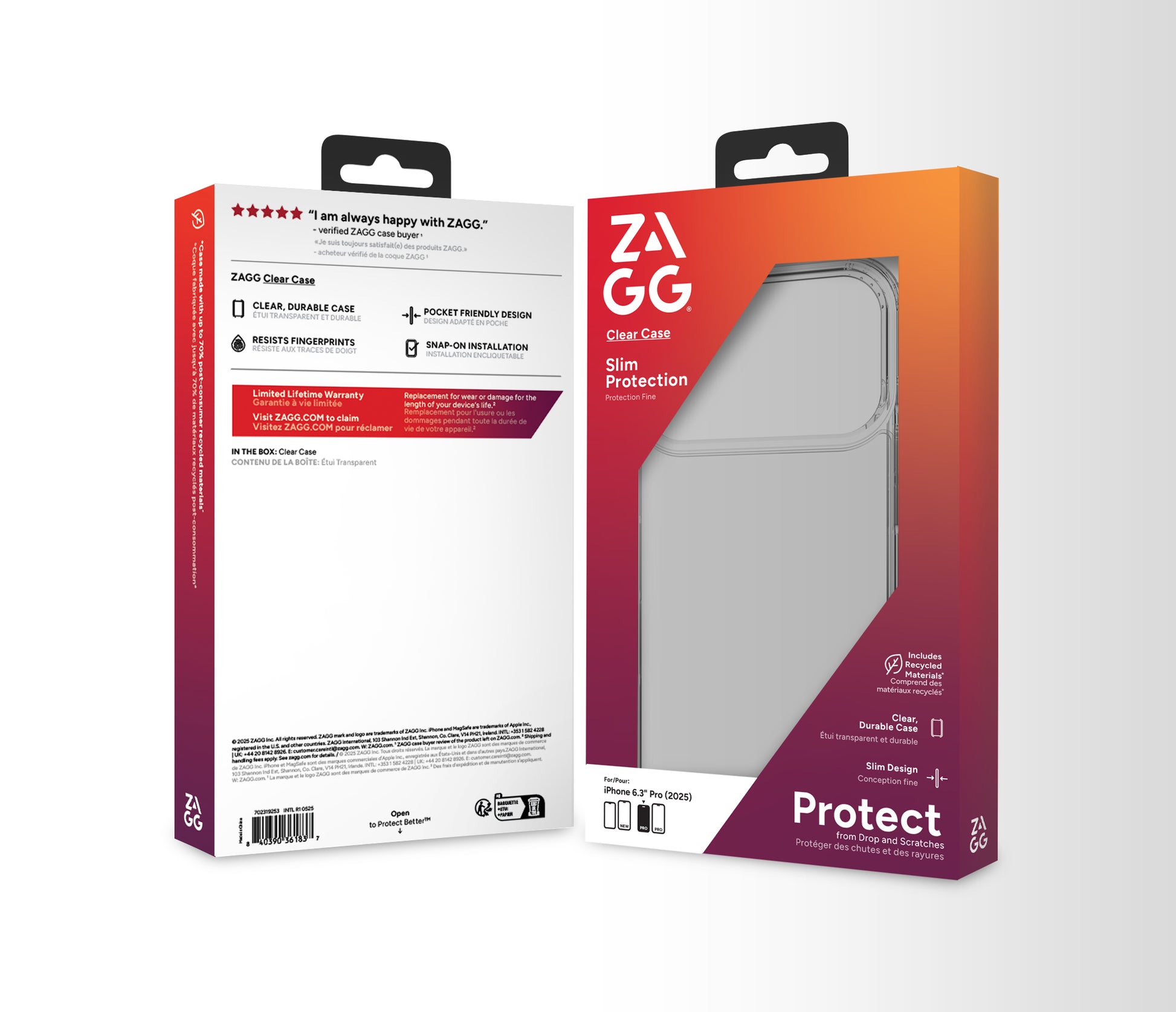 ZAGG Backcover – für Apple iPhone 17 Pro – transparent