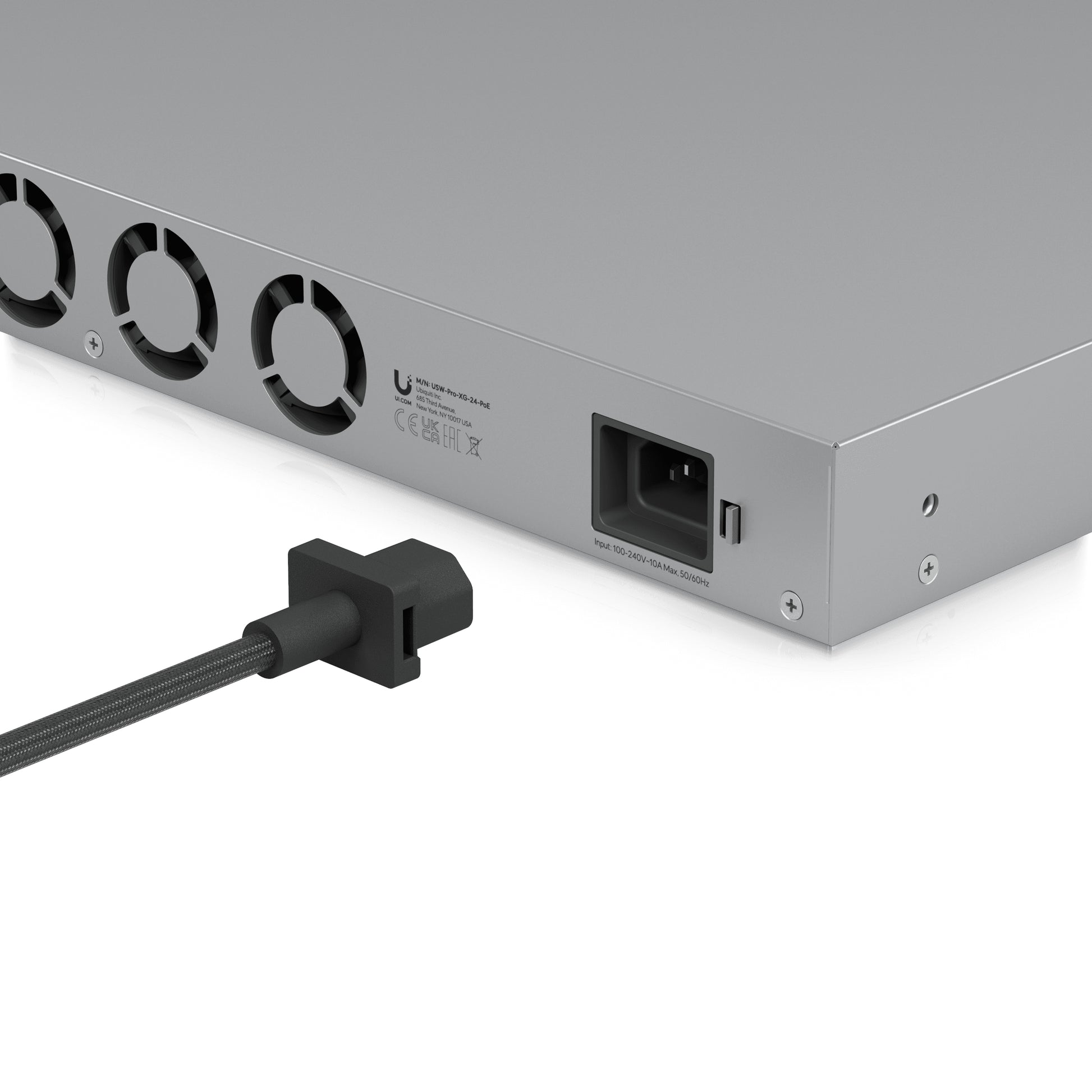 Ubiquiti Netzkabel – IEC C14 zu IEC C13, 1,8 m, 250 V/10 A, schwarz