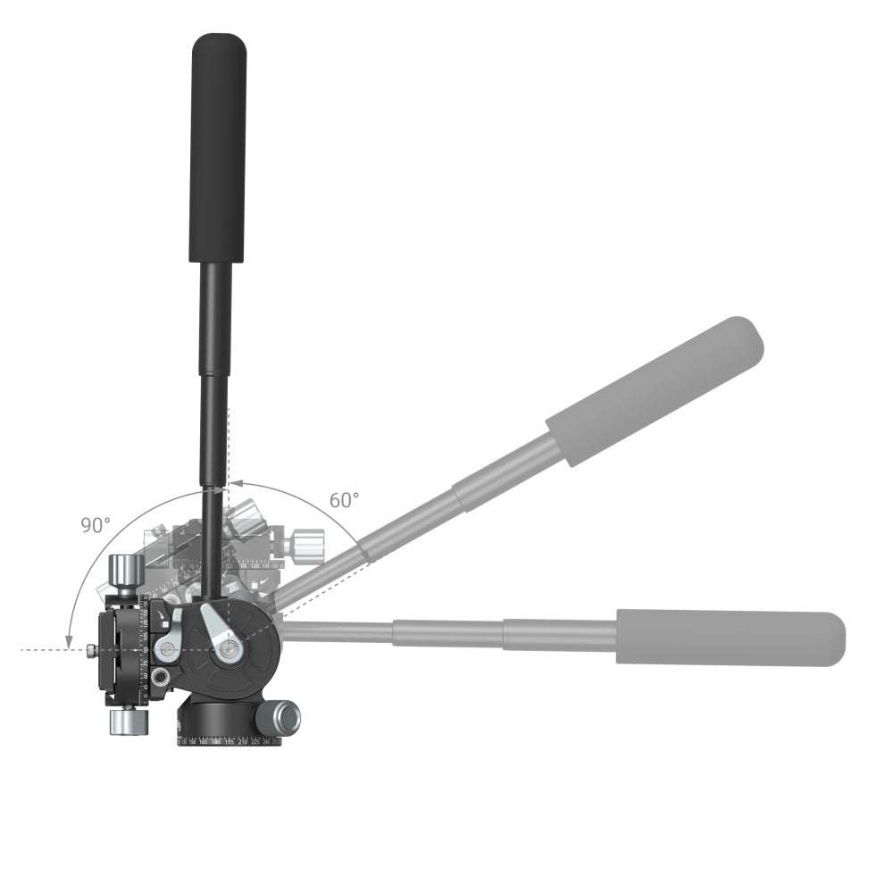 SmallRig Leichter Flüssigkeits-Videokopf – Flüssigkeits-Videokopf, Traglast 5 kg, Höhe 104 mm – Schwarz