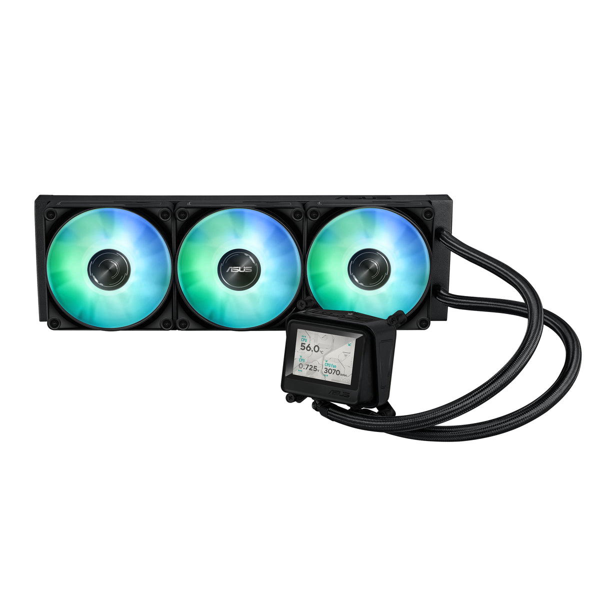 ASUS MAX GAMING LC 360 ARGB LCD – CPU-Kühler – 360 mm, 3×120 mm Lüfter, LCD, für LGA 1851, AM4, AM5 und andere