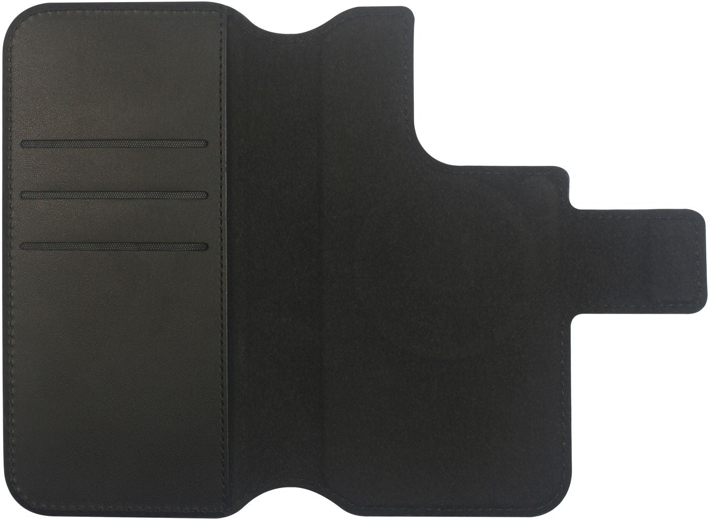 eSTUFF INFINITE MILAN Wallet-Case – Schwarz, Leder – für Apple iPhone 16 – mit 3 Kartenfächern
