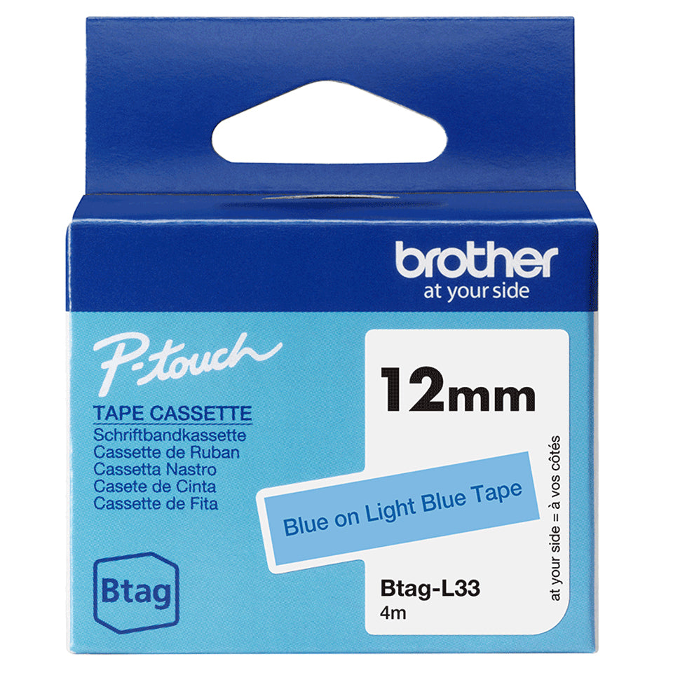 Brother Schriftband – 12 mm × 4 m, Hellblau, Blau