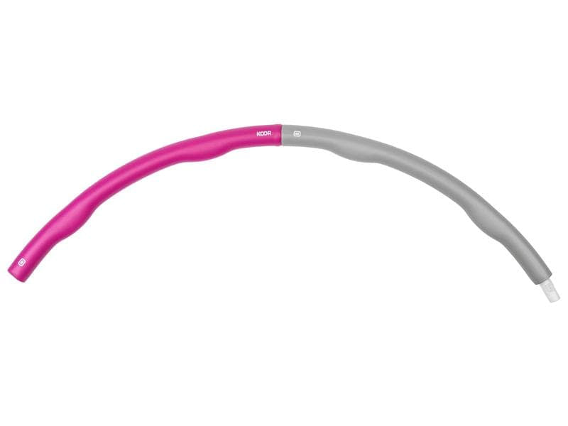 KOOR Hula Hoop – 100 cm, 1,8 kg, 6 Segmente – grau, pink