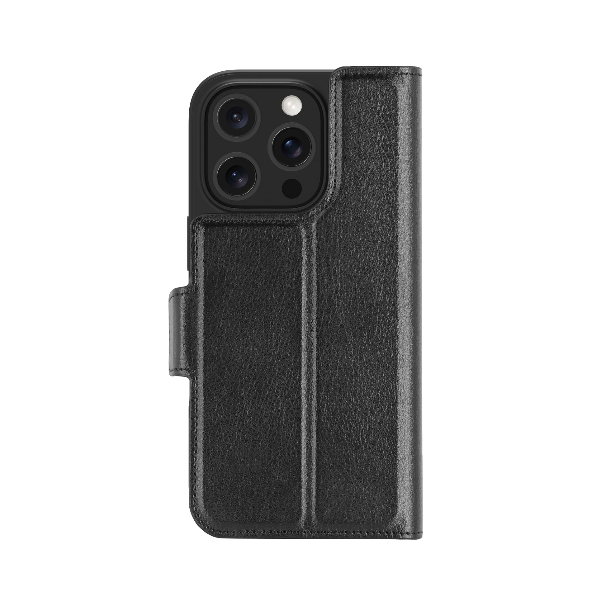 dbramante1928 Oslo Pro – Wallethülle – für Apple iPhone 16 Pro, mit Ständer, 3 Kartenfächer, PU, Schwarz